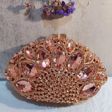 Phatbird Rose gold Rhinestone Clutch Bag