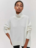 Phatbird Velvet-Touch Ruched Mock Neck Sweater