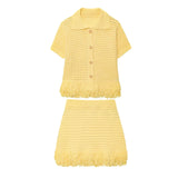 Elegant Knit Tassel Suit