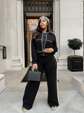 Phatbird Pearl-Trim Wide-Leg Trouser Co-ord Set