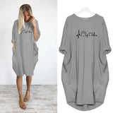 Loose Long-Sleeve Dress