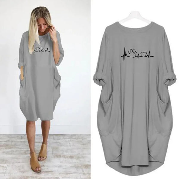 Loose Long-Sleeve Dress