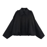 Suede Bomber Lapel Jacket