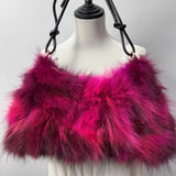 Winter Fox Fur Women's Fashion Bag