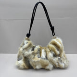 Winter Fox Fur Women's Fashion Bag