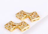 Phatbird 18K Gold Inlaid Zircon Clasps