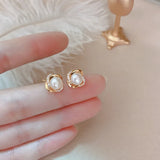 Luxury Zircon Pearl Earrings