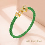 Phatbird Moonlight Cheetah Braided Leather Bracelet