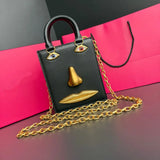 Phatbird Red Smiling Face Crossbody Bag