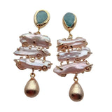 Phatbird Pearl Green Stud Earrings