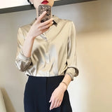 Phatbird Parisian Satin Luxe Blouse