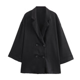 Autumn New Women's Clothing European And American Style Fashionable Wrinkled Suit Jacket Casual Pants Set