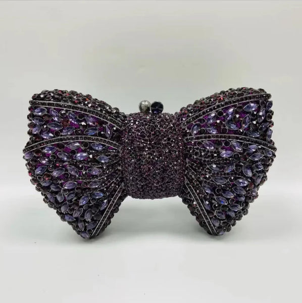 Phatbird Rhinestone Bow Clutch Bag
