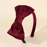 Double-Layer Velvet Bow Headband
