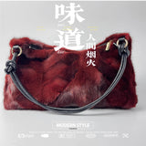 Real Fur Shoulder Bag Women