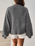 Phatbird Slate Chill Oversized Knit Crop Top