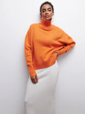 Phatbird Velvet-Touch Ruched Mock Neck Sweater