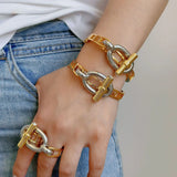 Phatbird Buckle Bracelets and Ring Stainless Steel Set