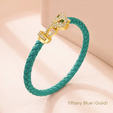 Phatbird Moonlight Cheetah Braided Leather Bracelet
