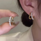 Luxury Zircon Pearl Earrings