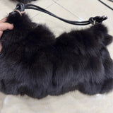 Winter Fox Fur Women's Fashion Bag