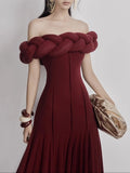 Phatbird TWOTWINSTYLE Solid Elegant Slimming Dresses For Women Strapless Sleeveless