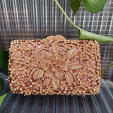 Phatbird Rose gold Rhinestone Clutch Bag