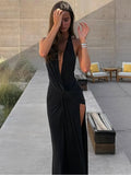 Phatbird Halter Split Maxi Dress – Phatbird – view 4