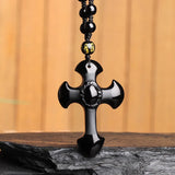 Phatbird Cross Pendant + Beads Necklace