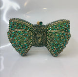 Phatbird Rhinestone Bow Clutch Bag