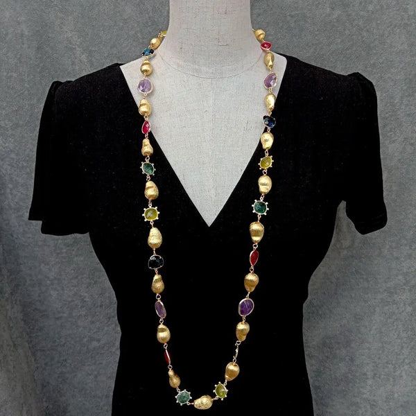 Phatbird Multi-Gemstone Long Necklace