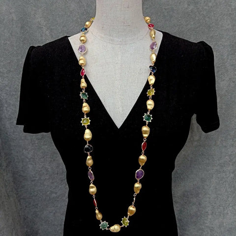 Phatbird Multi-Gemstone Long Necklace