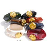 Phatbird Multi-Color Wide Resin Bracelet
