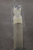 Phatbird Tassel Hem Sling Bodycon Dress