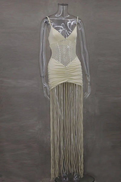 Phatbird Tassel Hem Sling Bodycon Dress