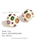 Phatbird Stainless Steel Round Stud Earrings