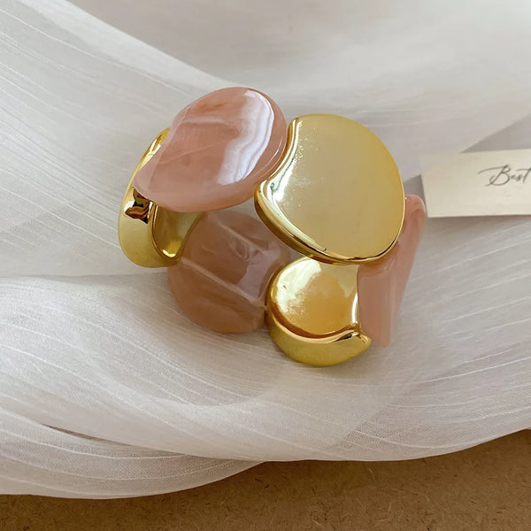 Phatbird Smudged Resin Geometric Bracelet