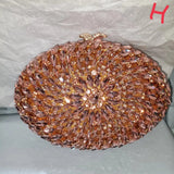 Phatbird Rose gold Rhinestone Clutch Bag