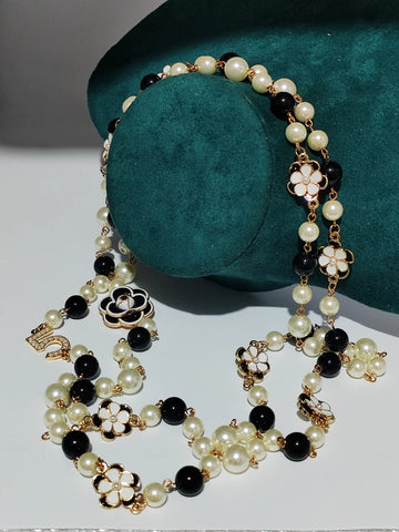 Phatbird Pearl Flower Statement Choker