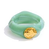 Phatbird Multi-Color Wide Resin Bracelet
