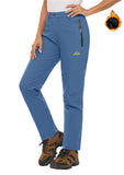 Blue Grey Fleece Lined Ski Pants