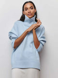 Phatbird Velvet-Touch Ruched Mock Neck Sweater