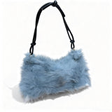 Winter Fox Fur Women's Fashion Bag