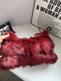 Winter Fox Fur Women's Fashion Bag