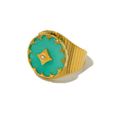 Phatbird Vintage Gold Plated Stainless Steel Ring
