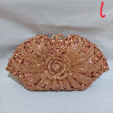Phatbird Rose gold Rhinestone Clutch Bag
