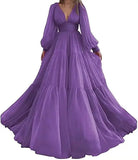 Tulle Princess V-Neck Gown