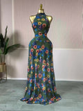 Phatbird Sleeveless Print Mermaid Maxi Dress