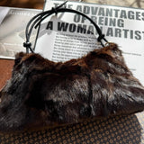 Real Fur Shoulder Bag Women
