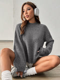 Phatbird Slate Chill Oversized Knit Crop Top